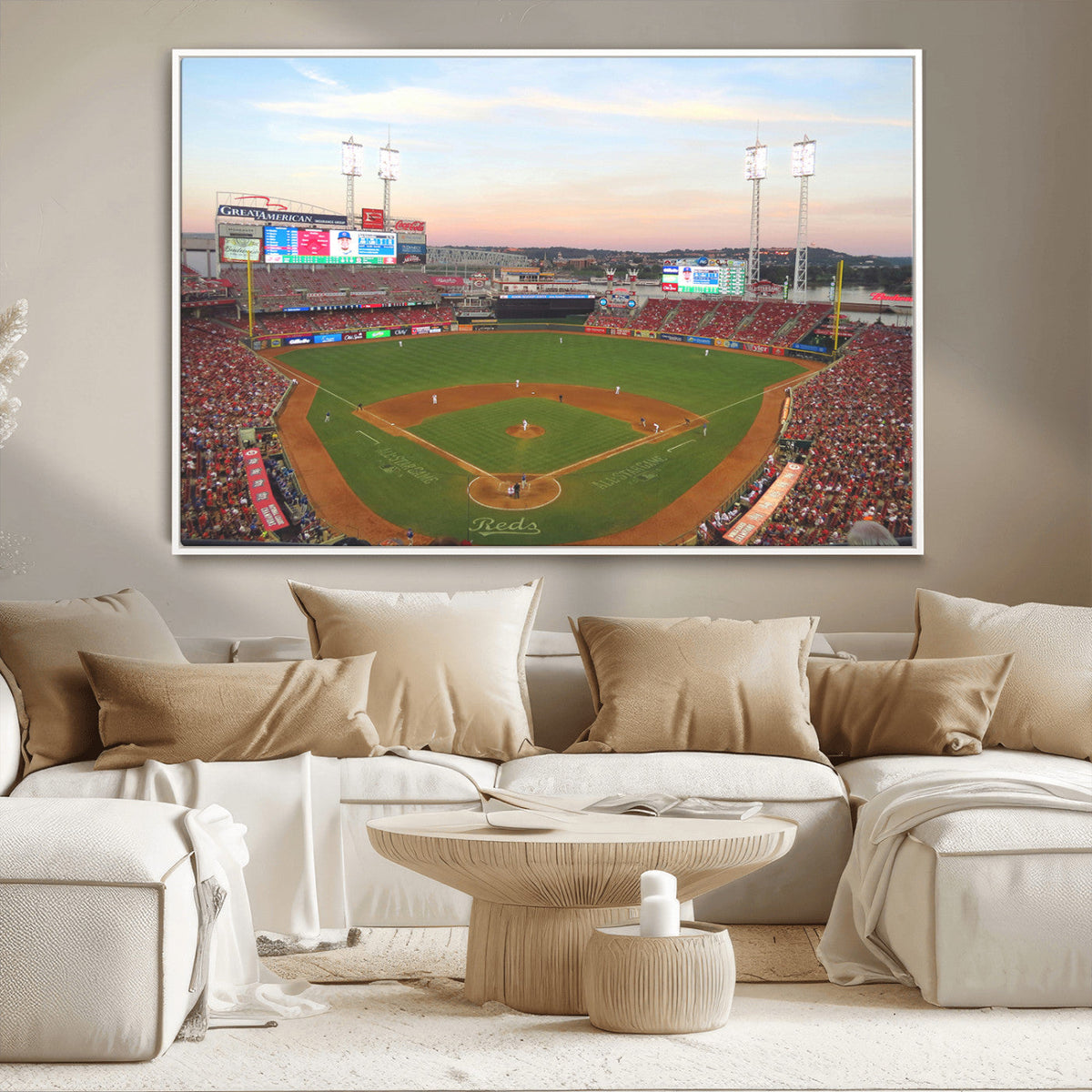 Cincinnati Reds Baseball Print Canvas- Cincinnati