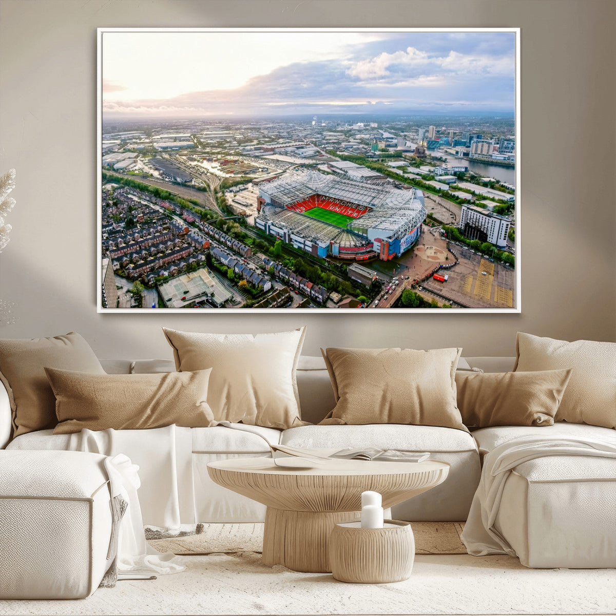 Old Trafford Manchester United Stadium Wall Art Canvas Print