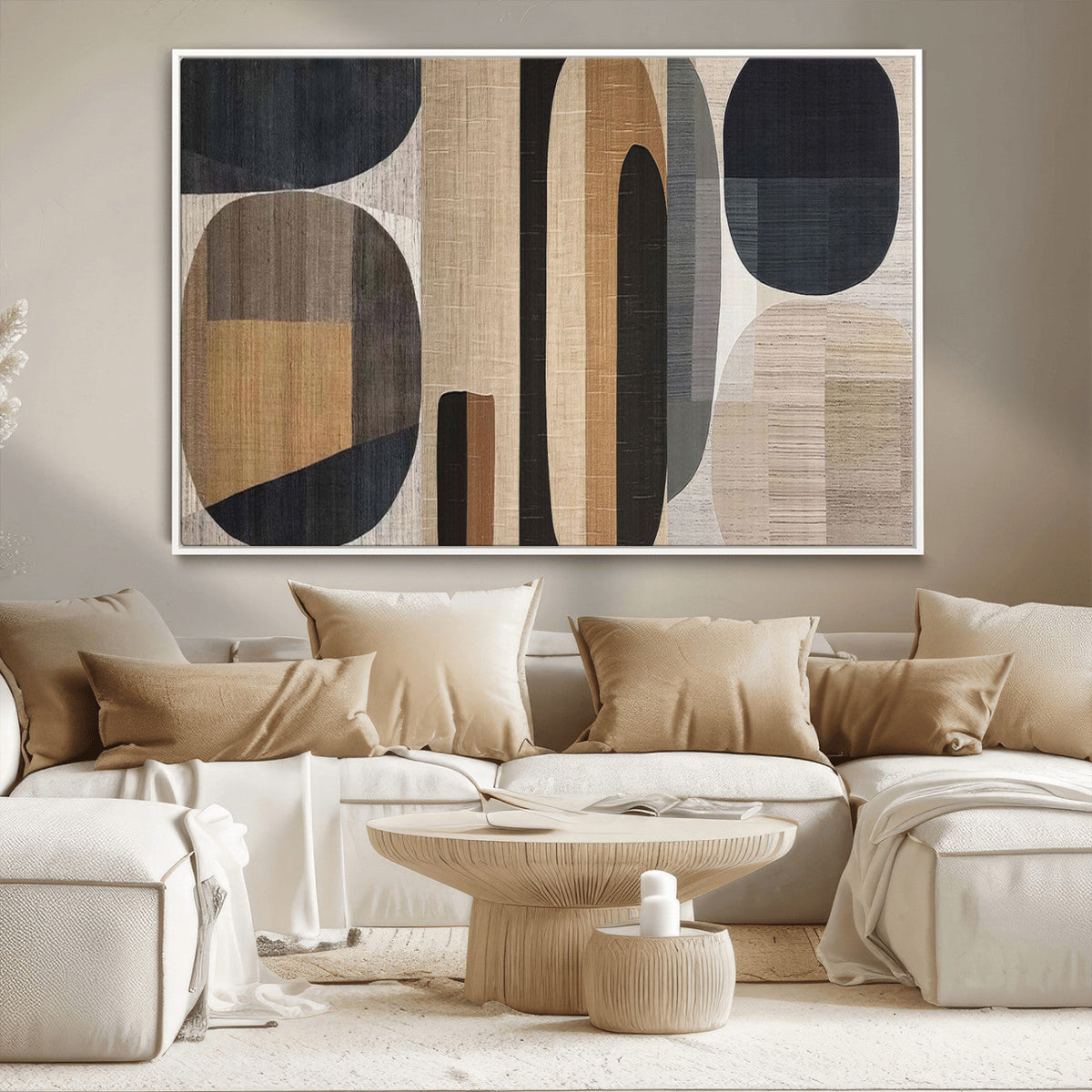 Wabi Sabi Canvas Print - Geometric Abstract Wall Art Canvas