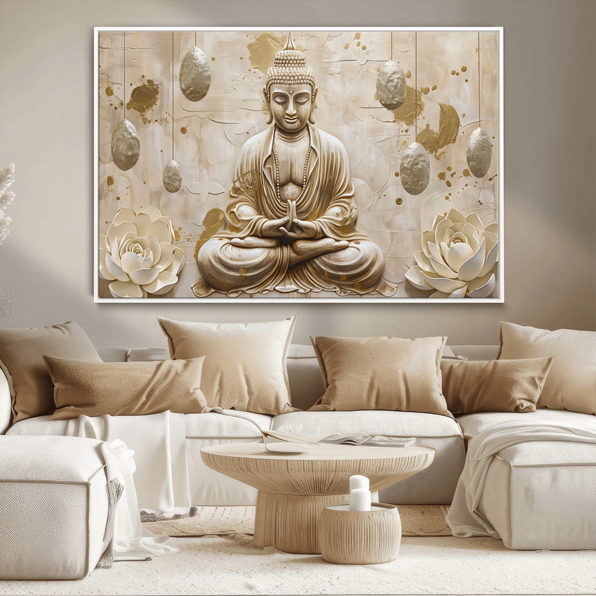 Serene Buddha Wall Art | Yoga Room Decor and Meditation Wall