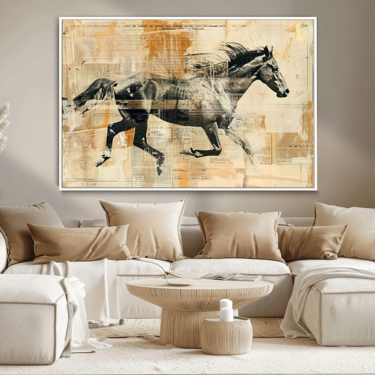 Chines Style Running Horse Western Wall Art | Farmhouse Wall