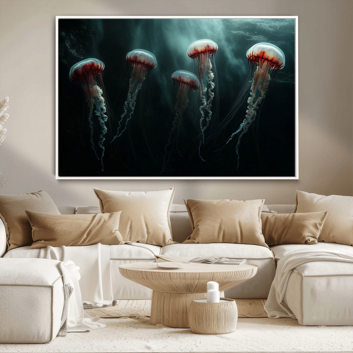Abstract Jellyfish Wall Art Canvas Print