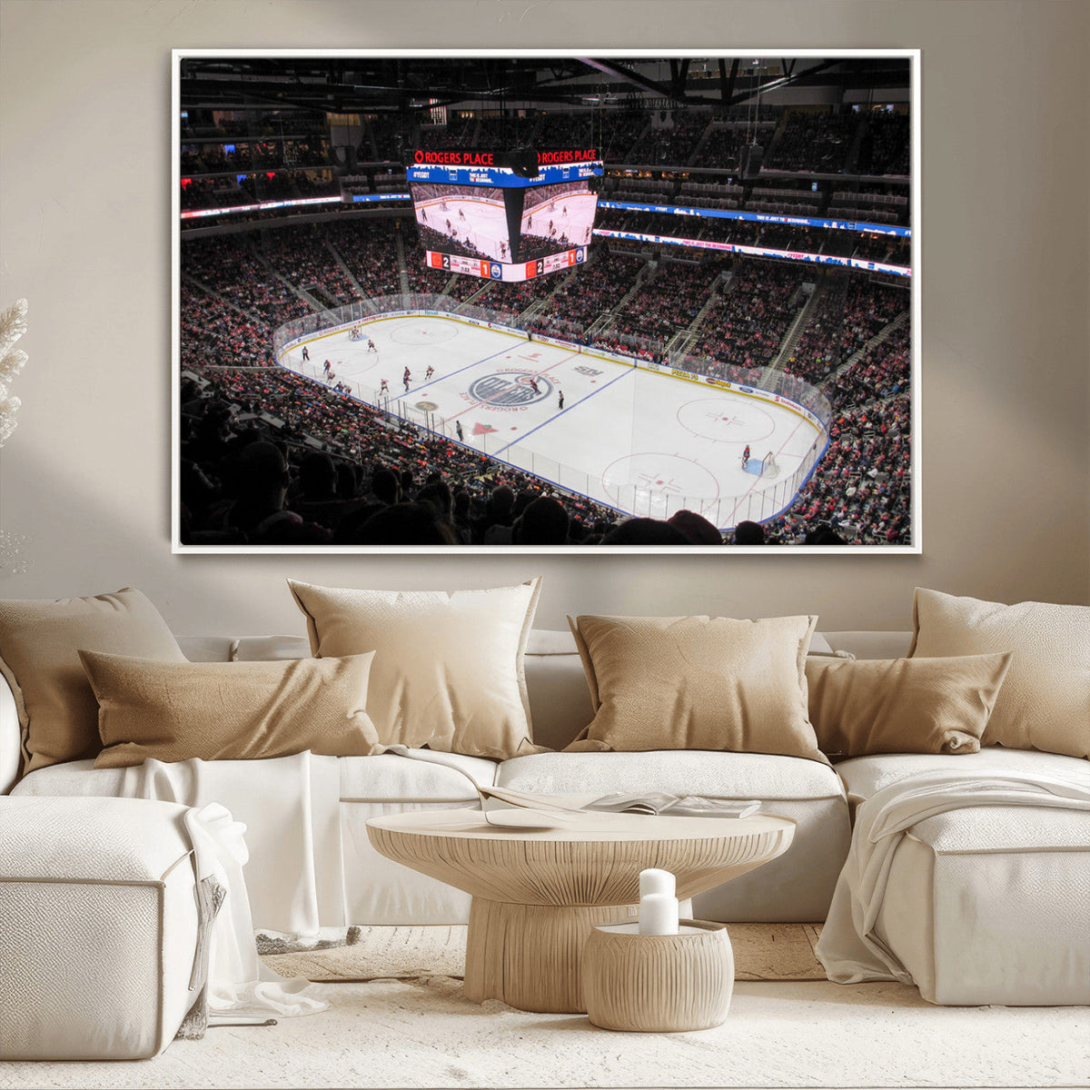 Rogers Place Edmonton Oilers Ice Hockey Stadium Wall Art,