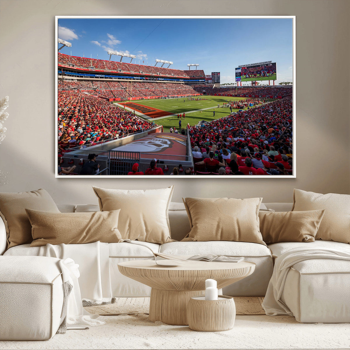 Florida Tampa Raymond James Stadium Wall Art Canvas Print -