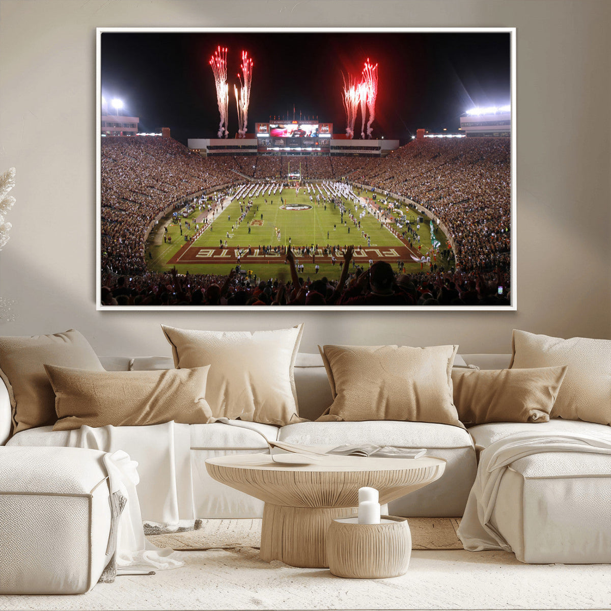Framed Florida State Seminoles Football Team Print -