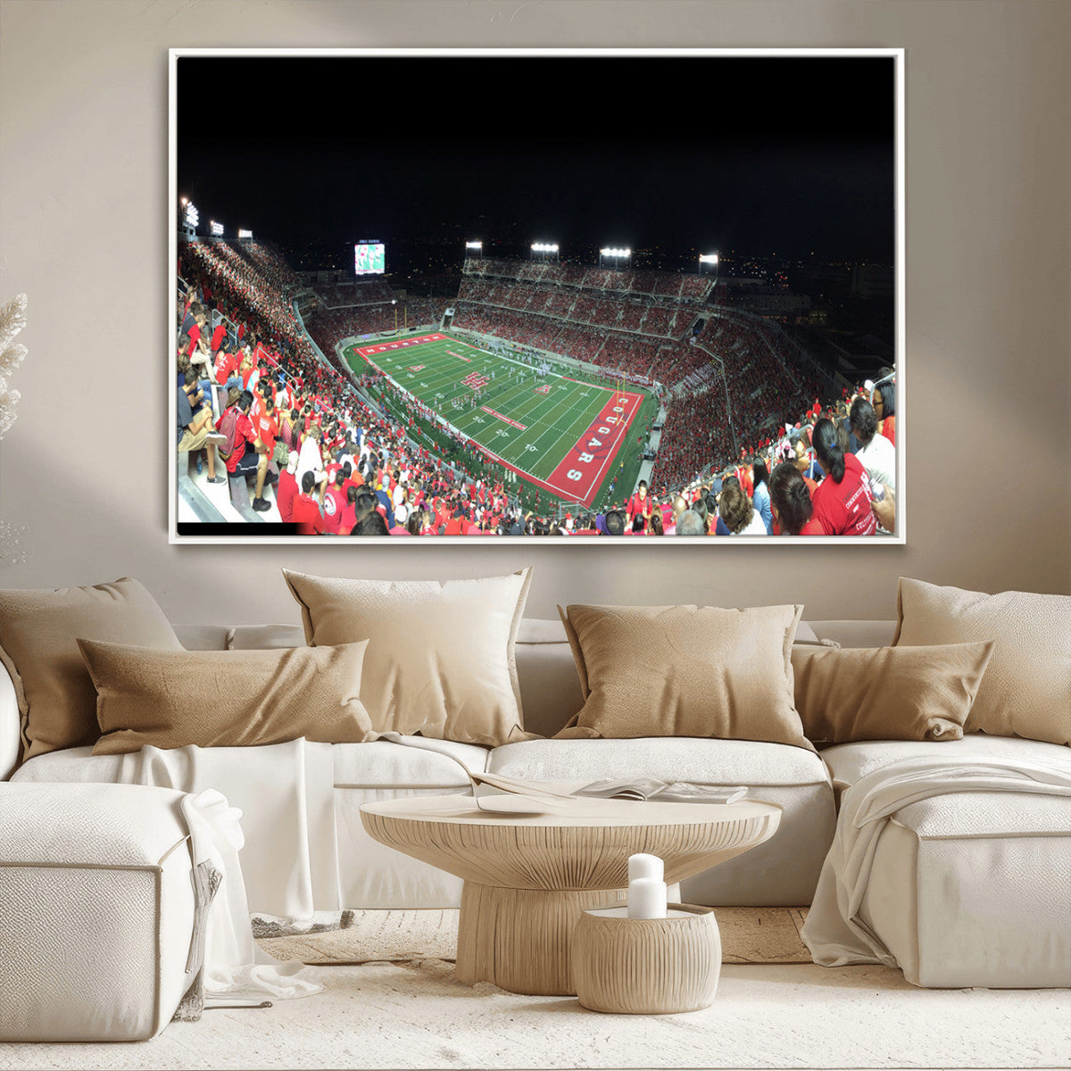Houston Cougars Football Team Print - Houston TDECU Stadium