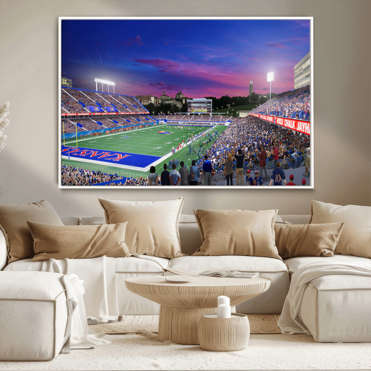 University of Kansas Jayhawks Football Team Print Canvas-