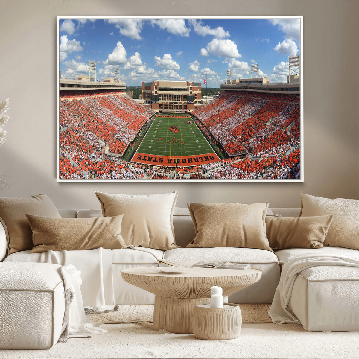 Oklahoma State Cowboys Football Team Print - Stillwater