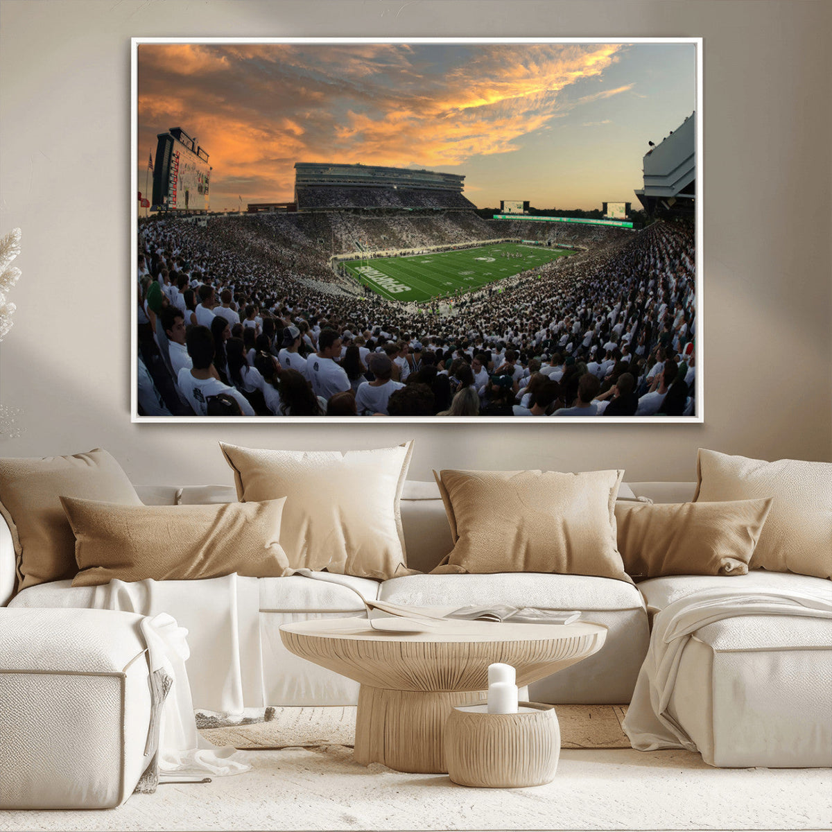 Michigan State Spartans Football Team Print - East Lansing