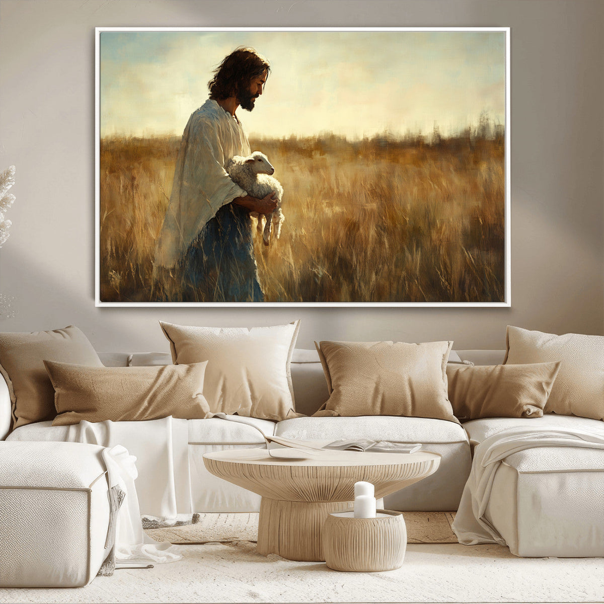 Jesus the Good Shepherd Wall Art Canvas Print -