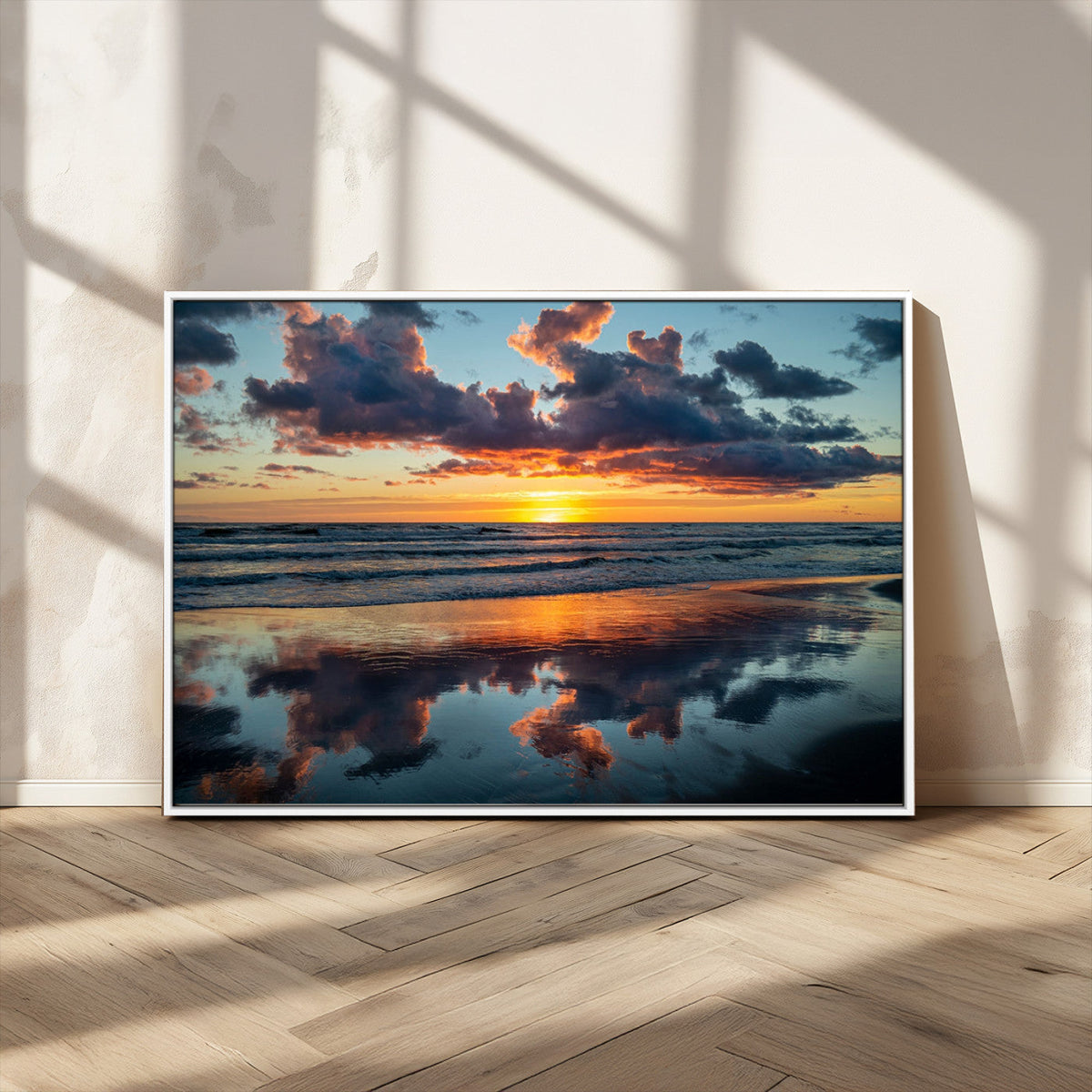 Beach Sunset Print - Stunning Ocean Canvas Artwork with