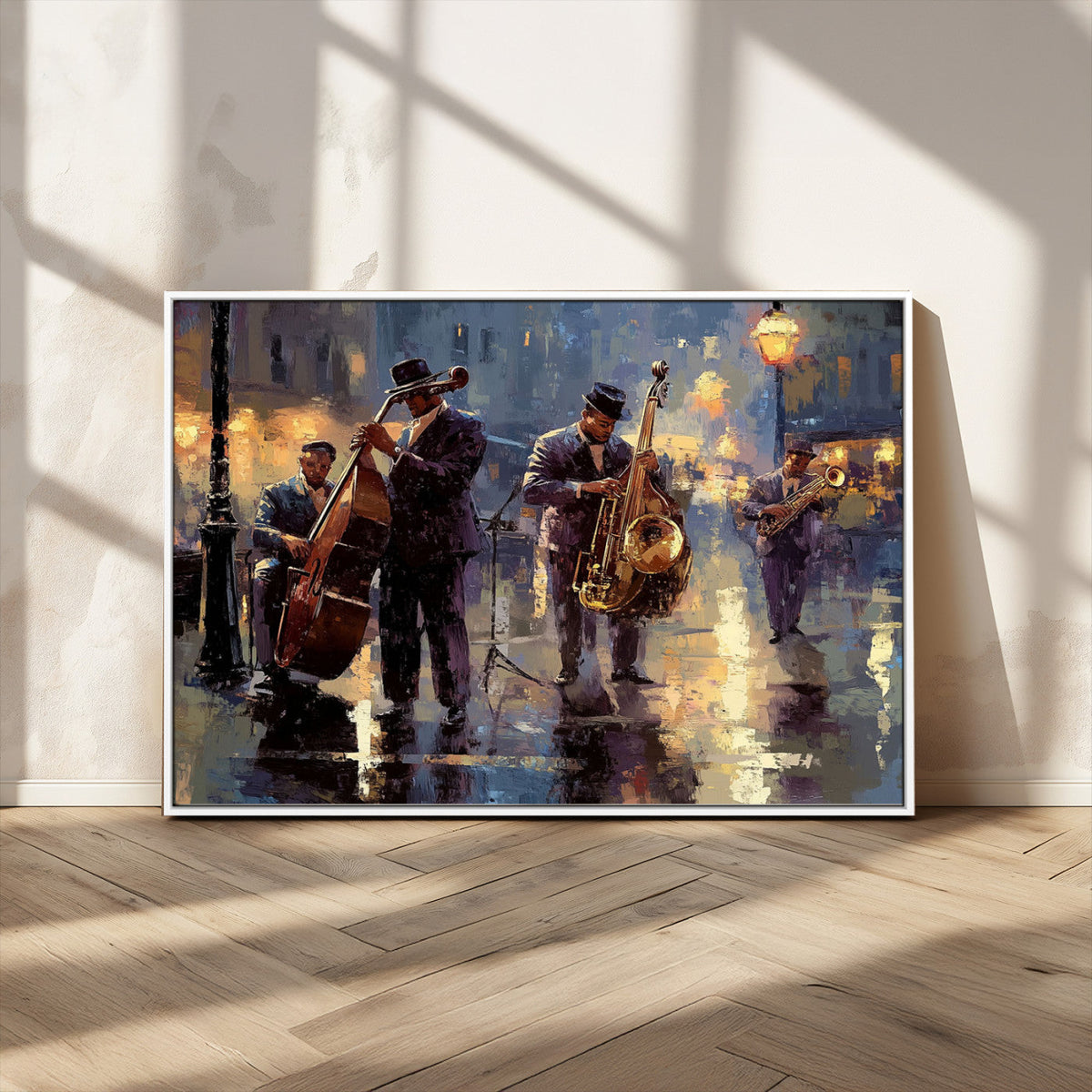 Afro Abstract Jazz Music Wall Art Canvas Print – Colorful