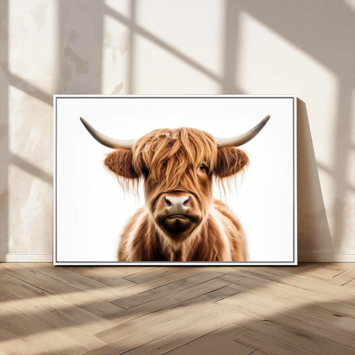 Scottish Highland Cow Canvas Print, Framed Highland Cow