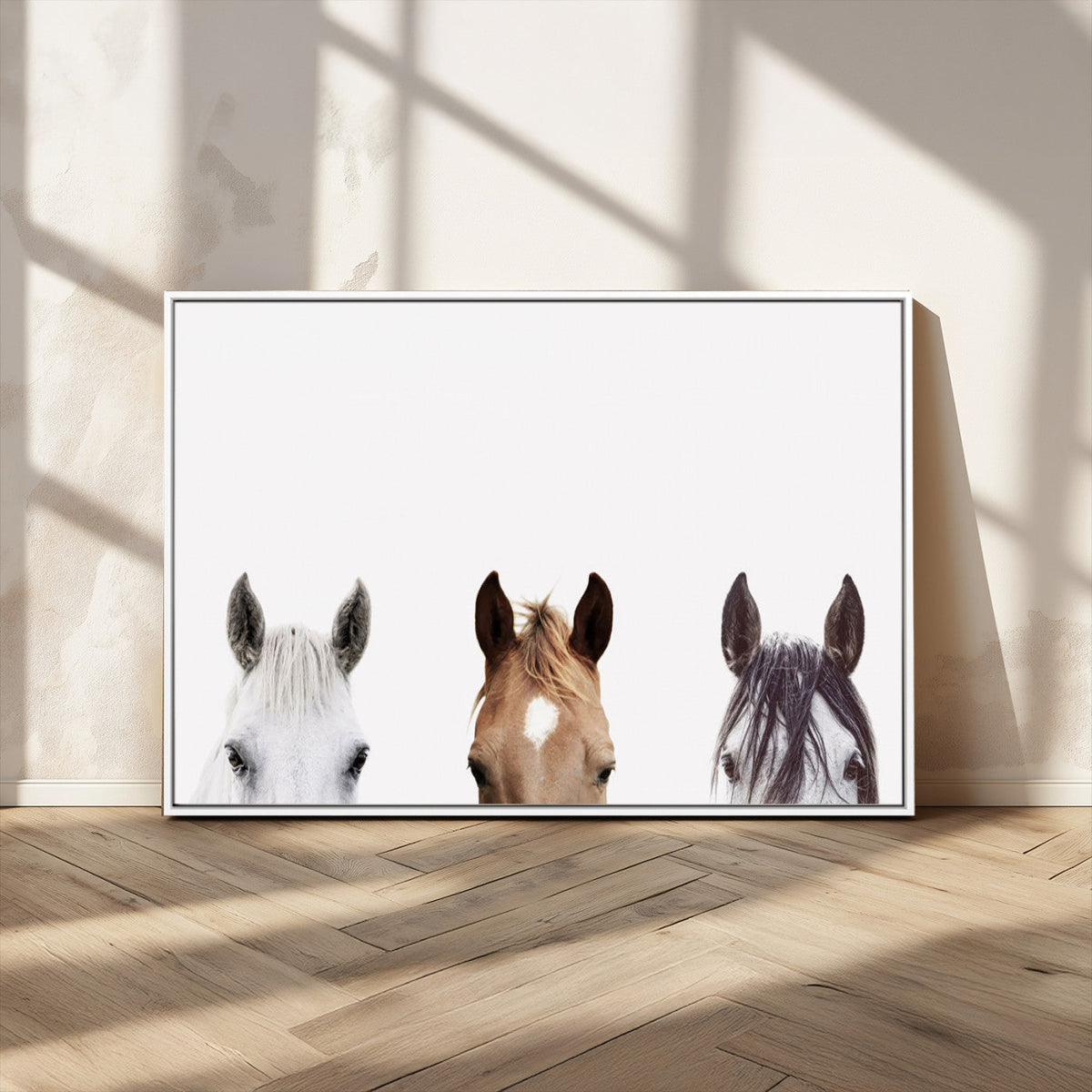 Horse Prints Set, Set of 3 Horse Wall Art, Horses Portraits,