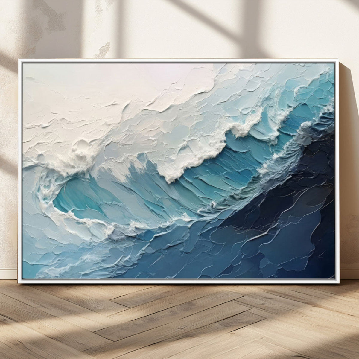 Ocean Wave Canvas Wall Art Print – Coastal Living Room Large