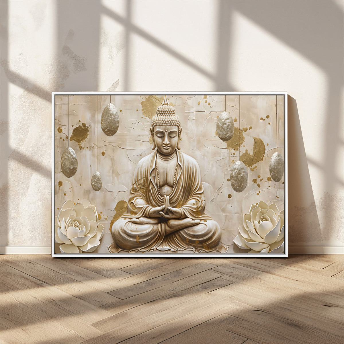 Serene Buddha Wall Art | Yoga Room Decor and Meditation Wall