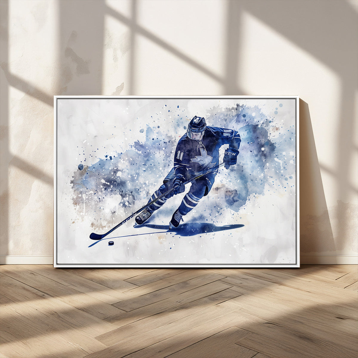 Hockey Player Wall Art Canvas Print - Sports-Inspired
