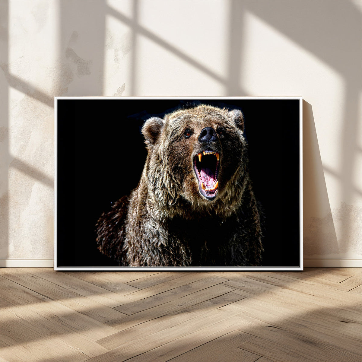 Grizzly Bear Canvas Print | Wildlife Wall Art for Cabin
