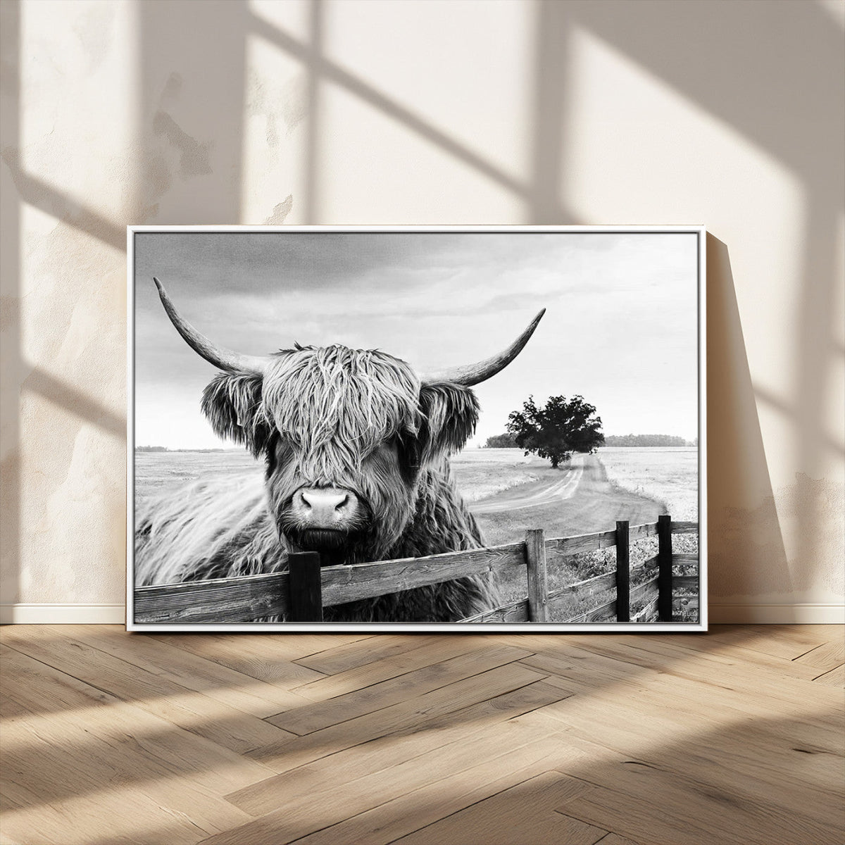 Scottish Highland Cow Wall Art | Rustic Farmhouse Décor |