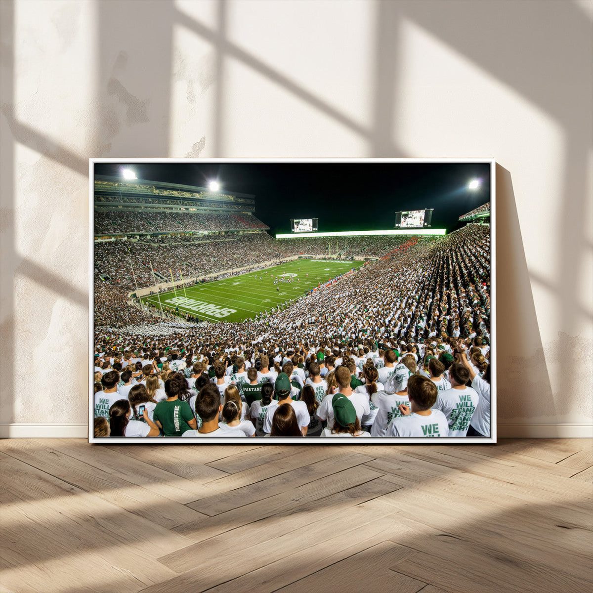 Michigan State Spartans Football Canvas Print - East Lansing