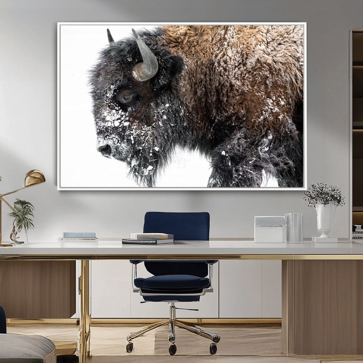 American Bison Wall Art Print – Majestic Buffalo Canvas