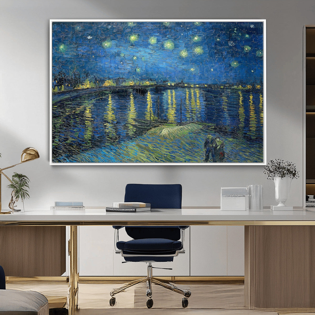 Vincent van Gogh Starry Night over the Rhone Abstract Wall