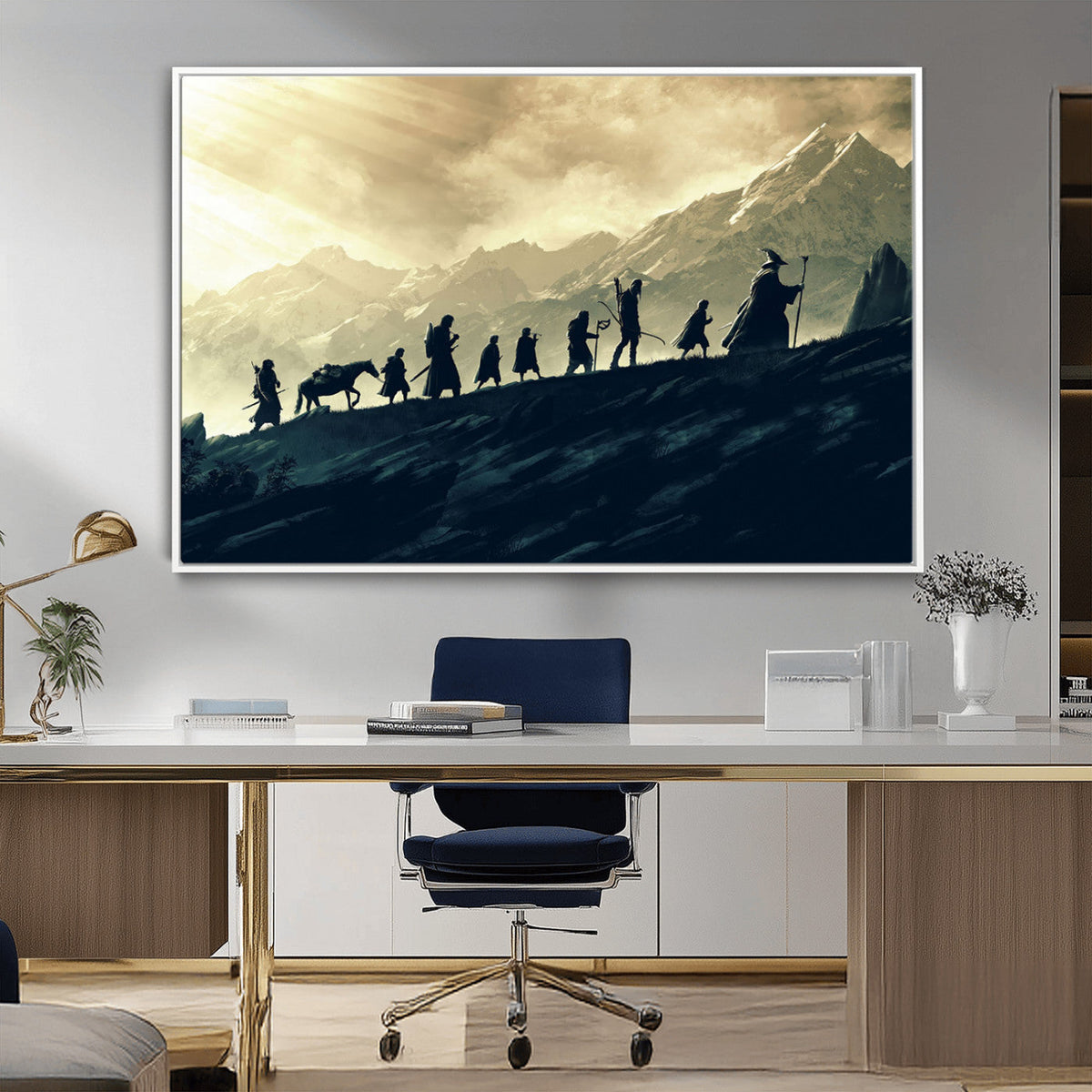 Fellowship Journey Wall Art – Fantasy Adventure Canvas Print