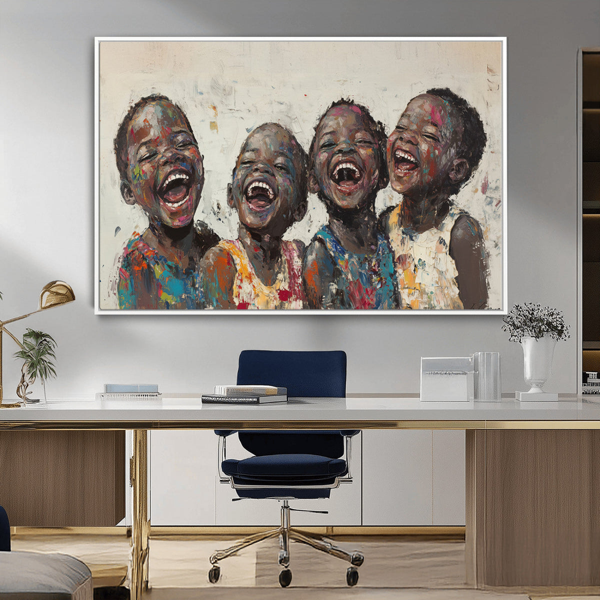 Shai Yossef Print - Joyful Childhood Canvas Wall Art -