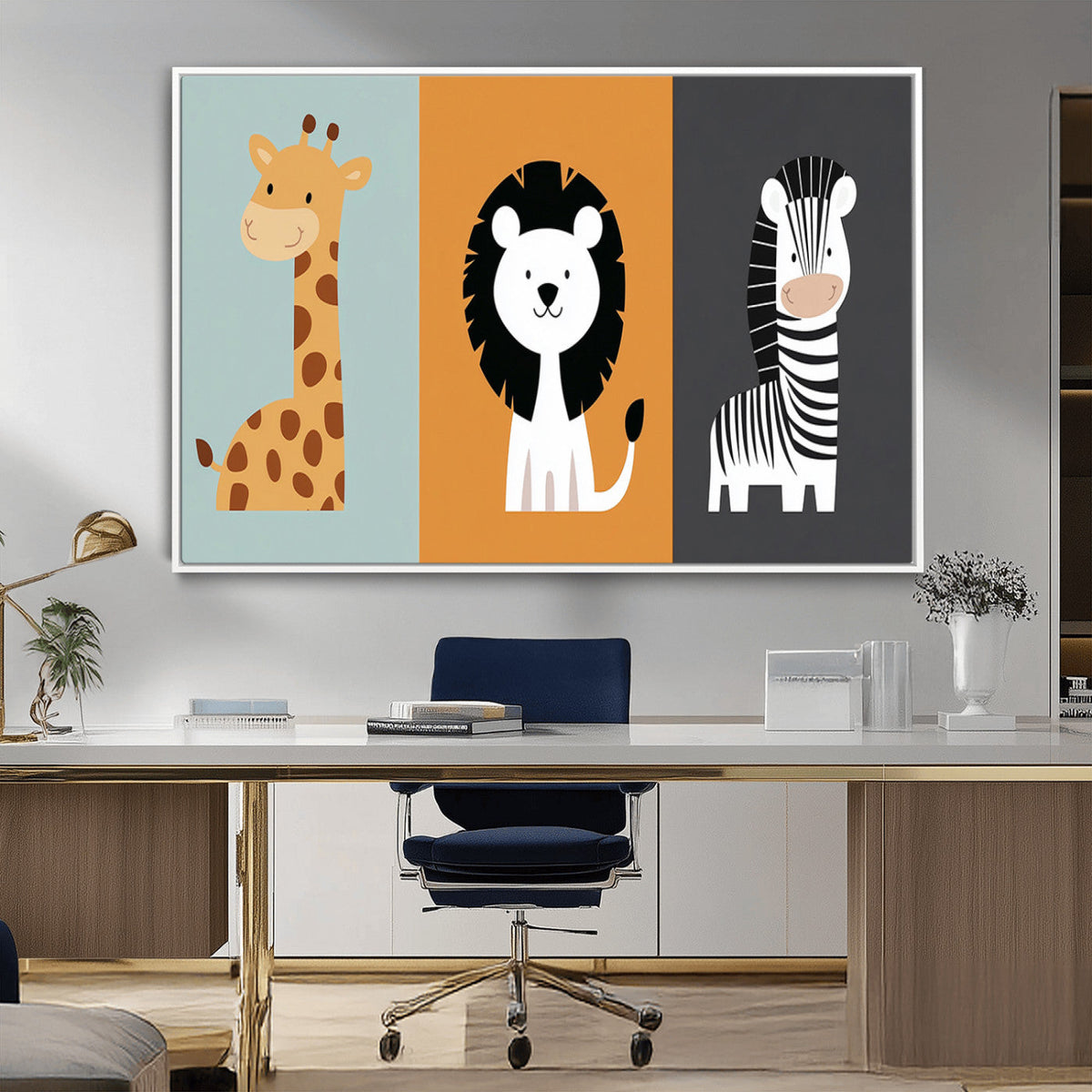 Boho Jungle Animal Nursery Wall Art Prints – Safari Decor