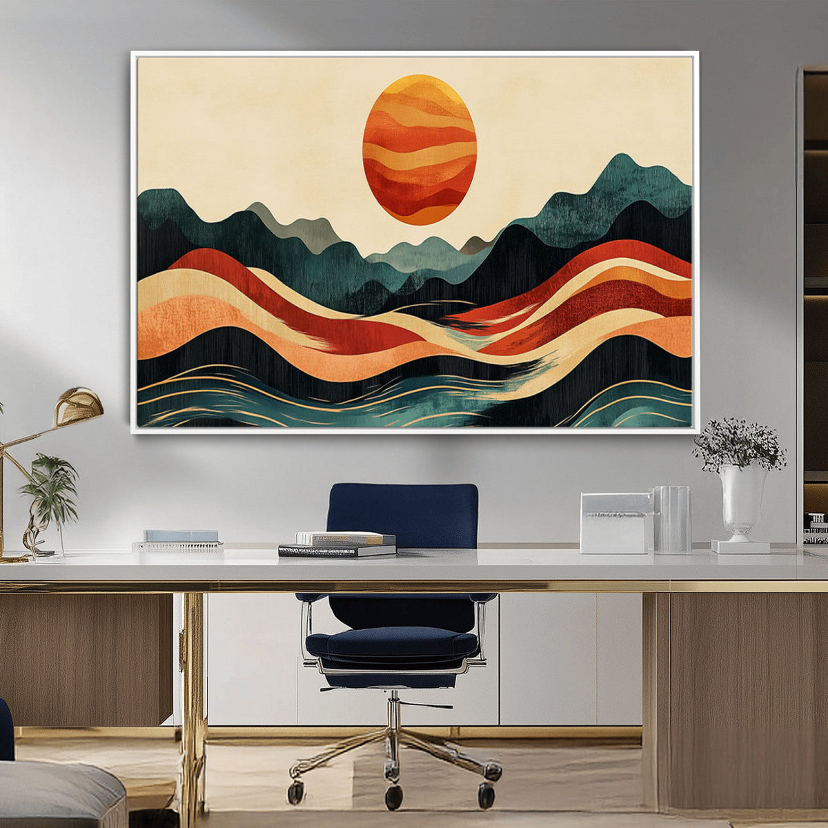 Mountain Triptych Wall Art Canvas Print – Western Nature