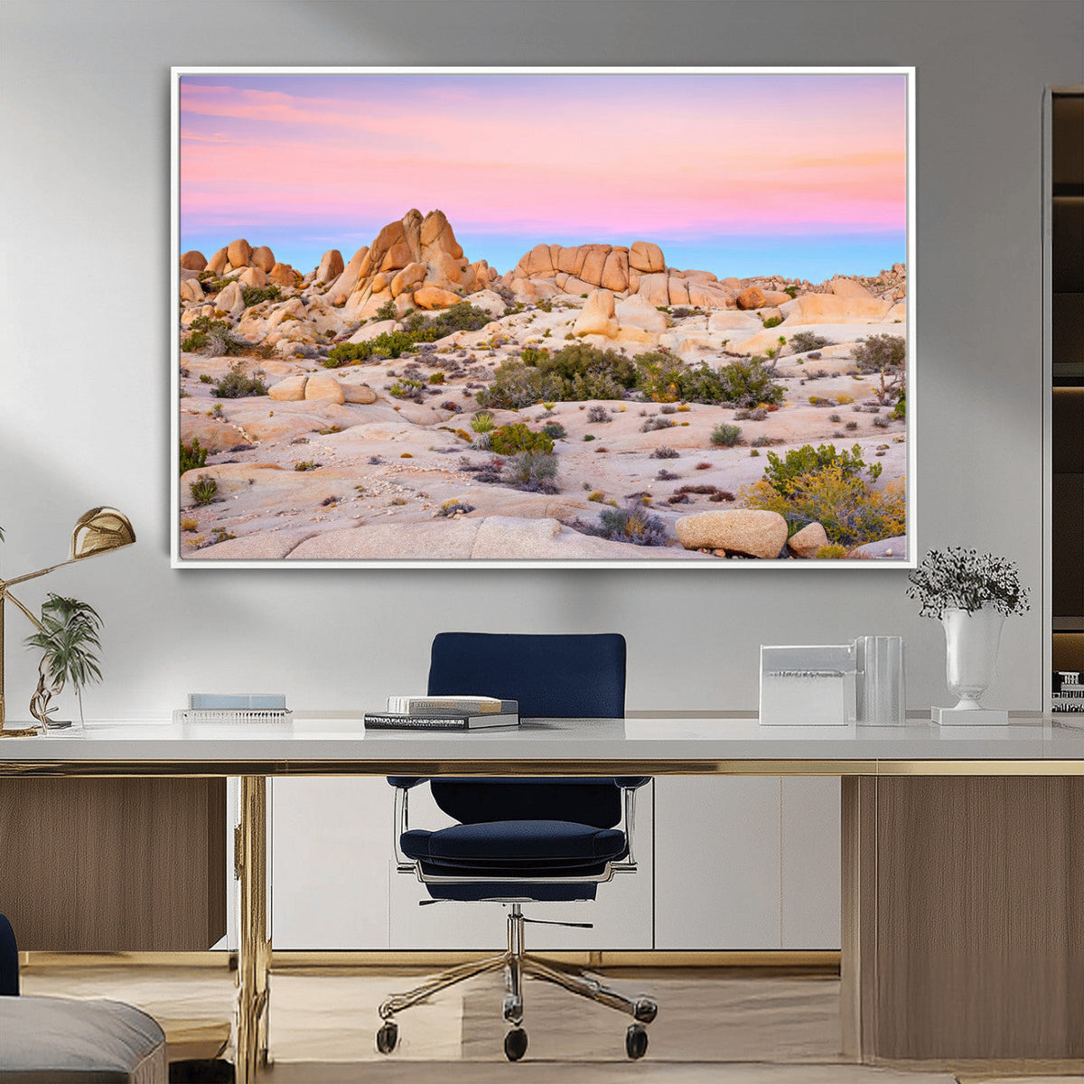 Vibrant Sunset Sky Wall Art Canvas Print – Framed Joshua