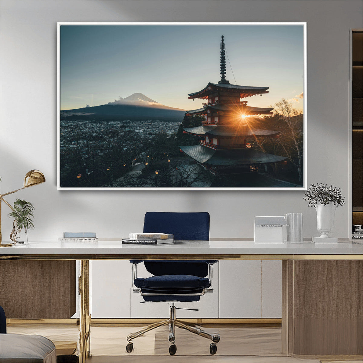 Mount Fuji Wall Art Canvas Print – Framed Japan Travel Art