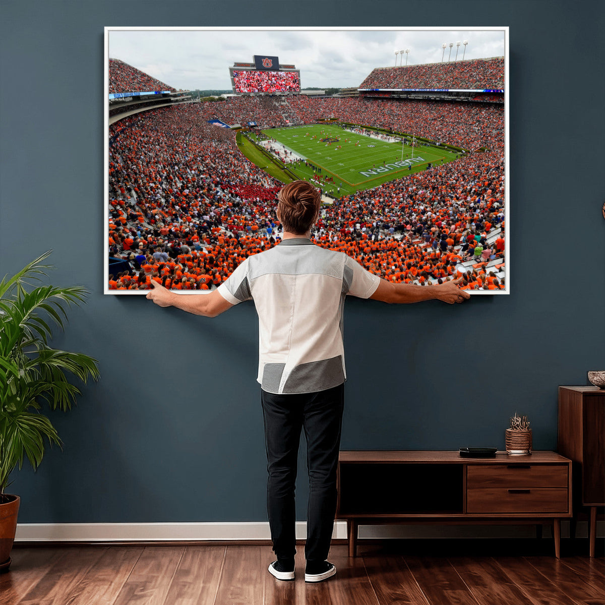 Auburn Stadium Wall Art Canvas Print, Jordan Hare Stadium