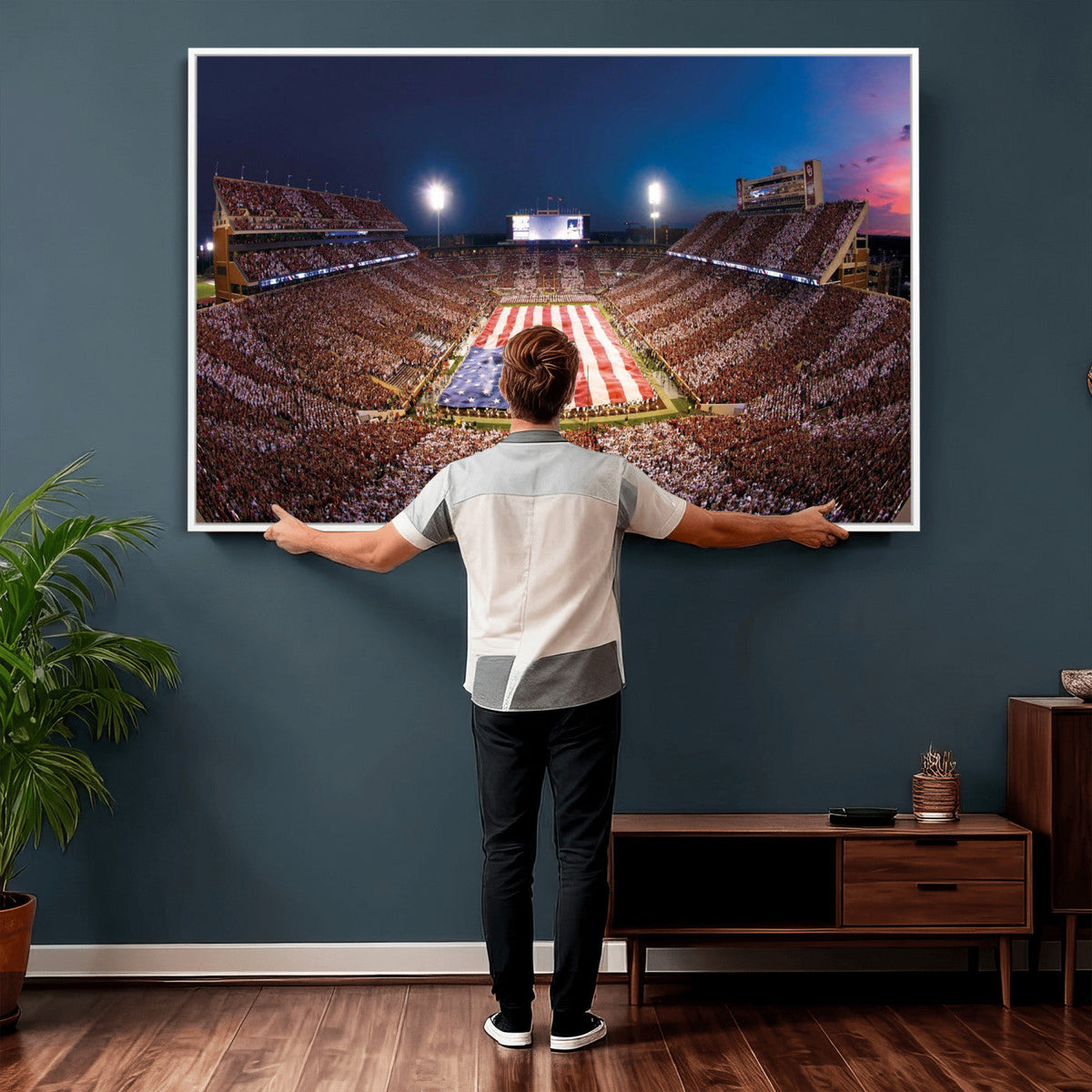 Oklahoma Memorial Stadium Wall Art Canvas Print – Oklahoma