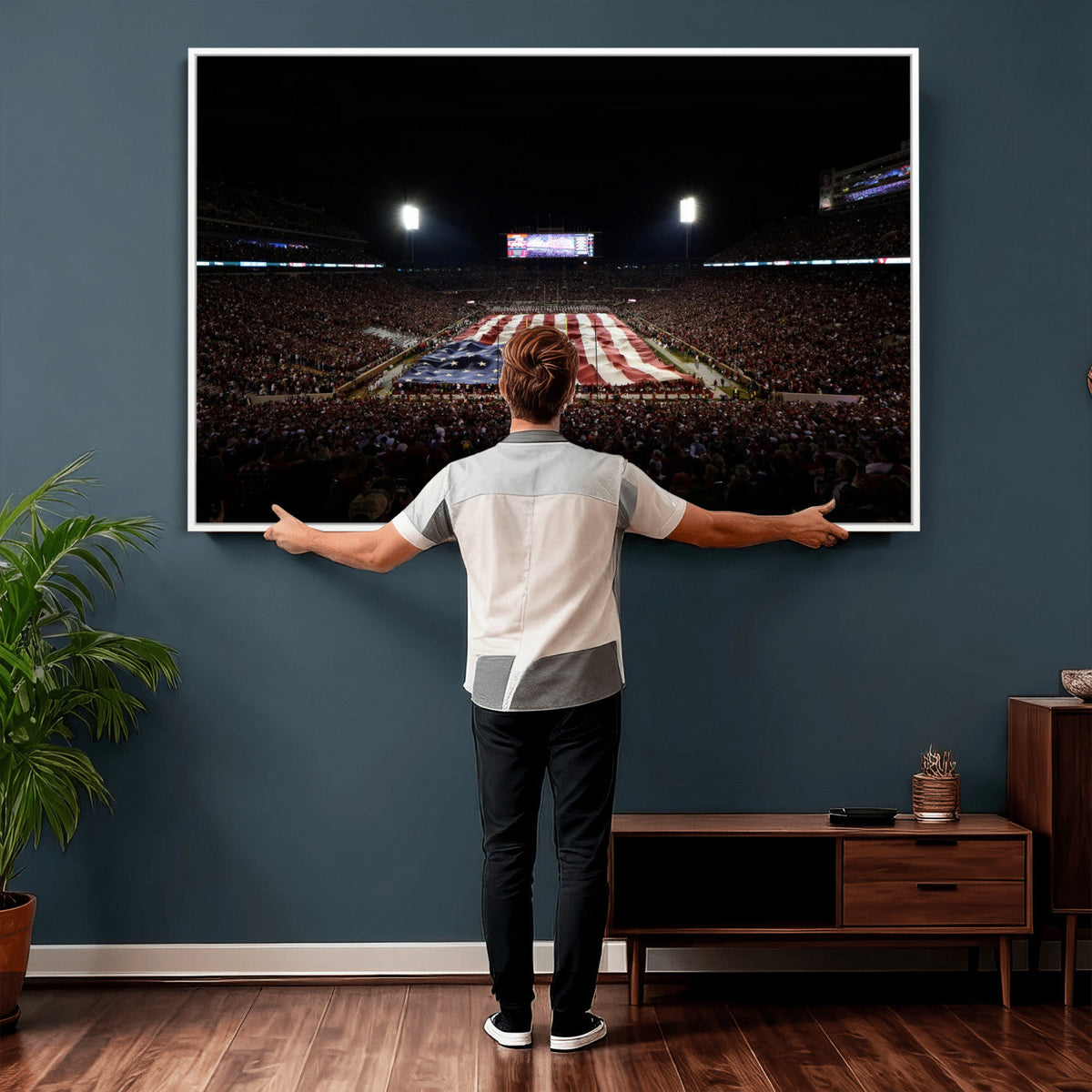 Oklahoma Memorial Stadium Wall Art Canvas Print – Oklahoma
