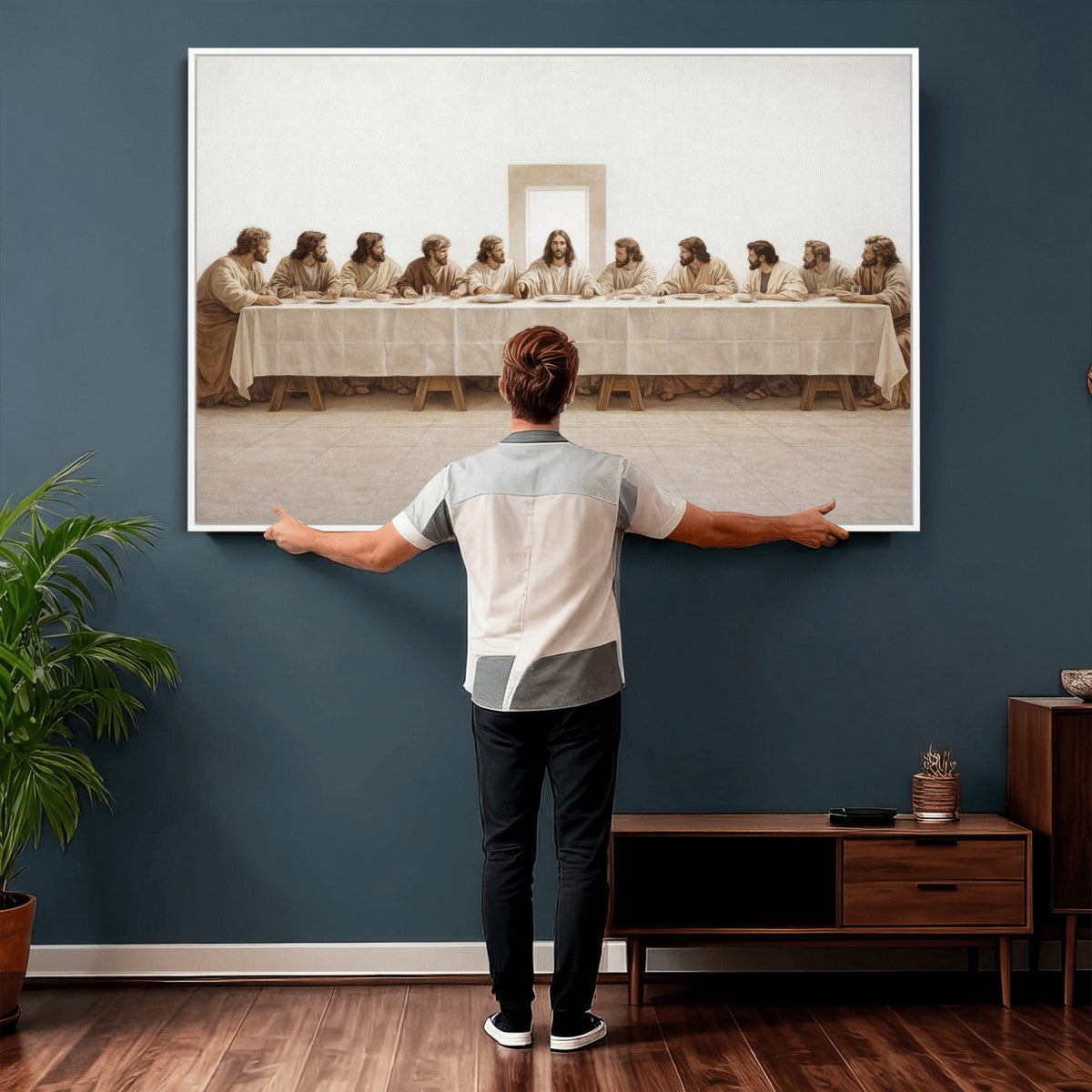 The Last Supper Wall Art Canvas Print, Jesus Christ Biblical