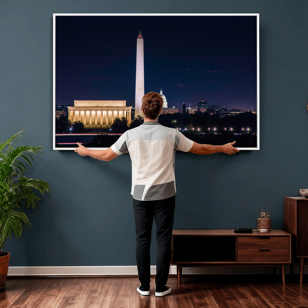 Washington White House Skyline Wall Art Canvas Print –