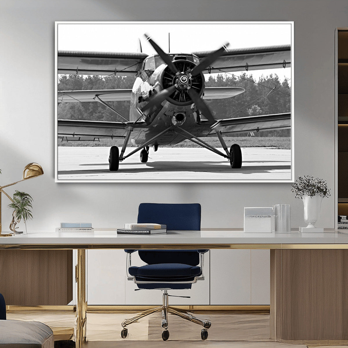 Wall Art Old War Plane Canvas Print
