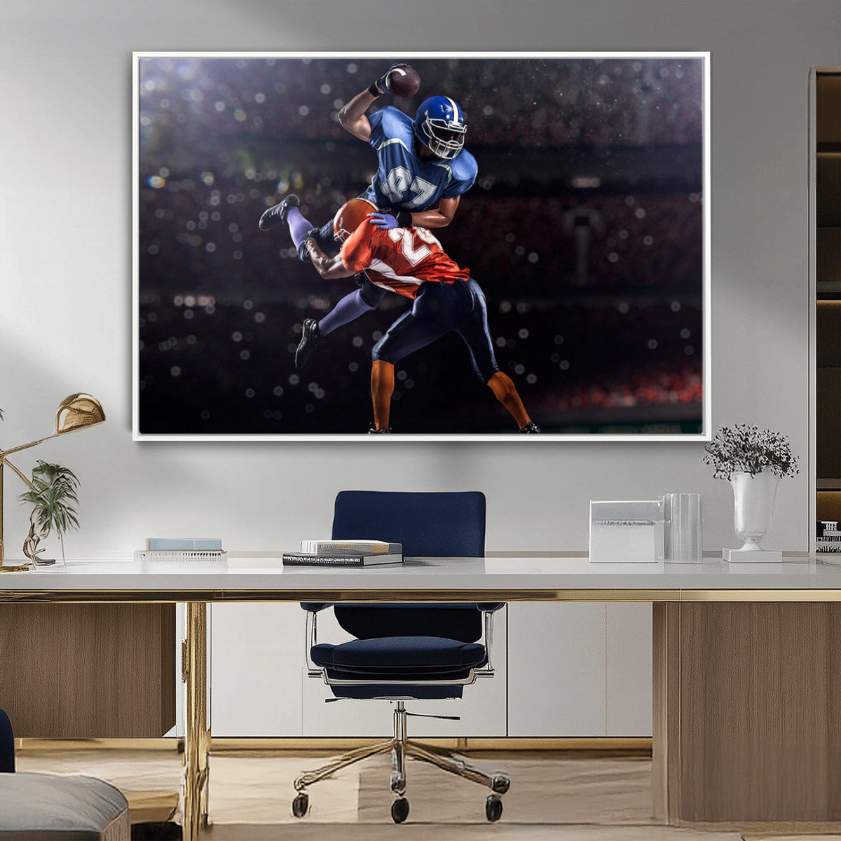 American Football Wall Art Canvas Print, Stadium Sport Wall