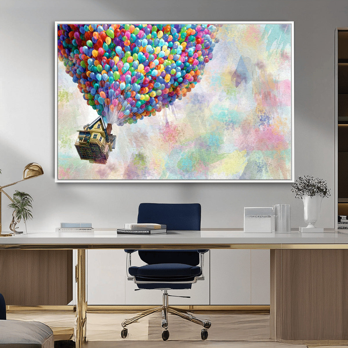 Up Pixar Poster, Look Up Pixar Wall Art, Up Pixar Canvas,