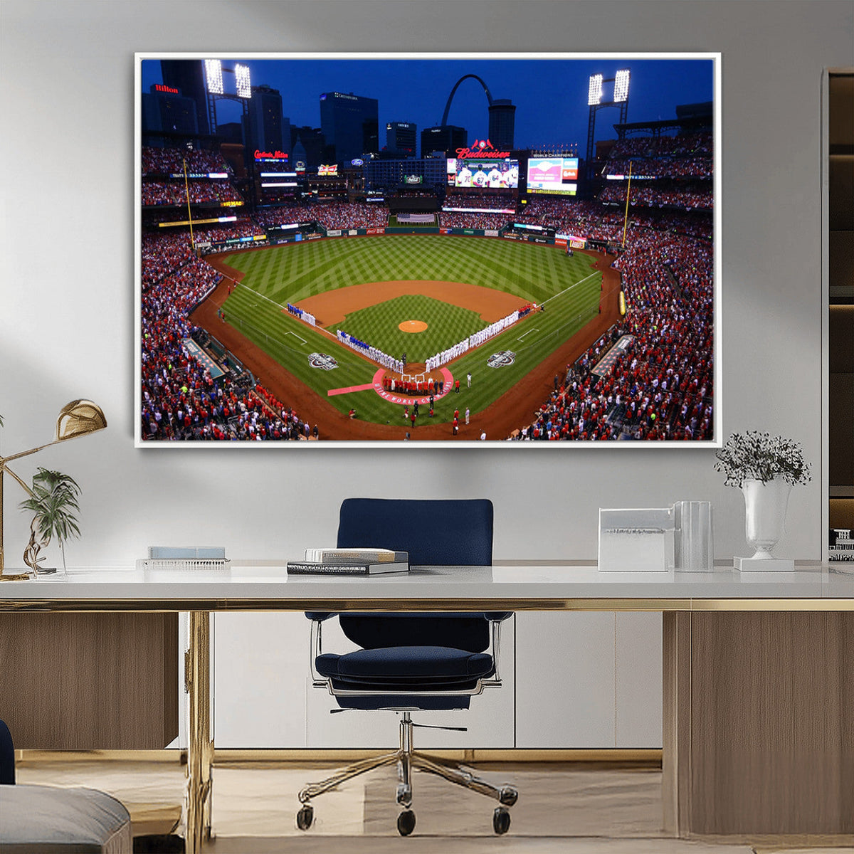 St. Louis Cardinals Baseball Team Print - Busch Stadium Wall