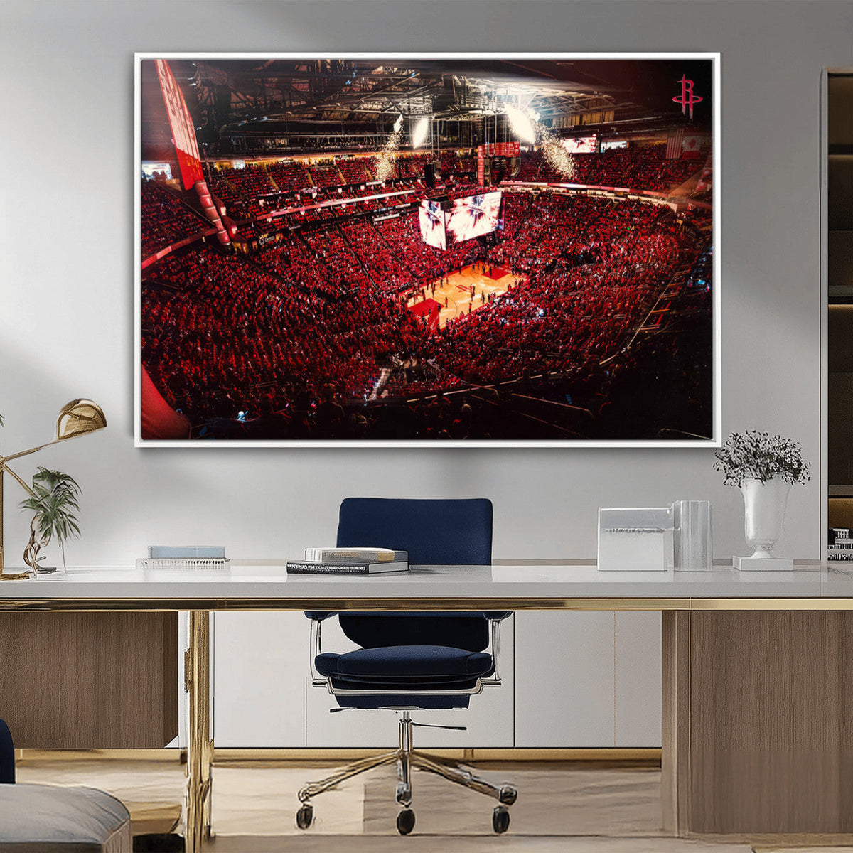 Houston Rockets Basketball Team Print Canvas- Houston Toyota