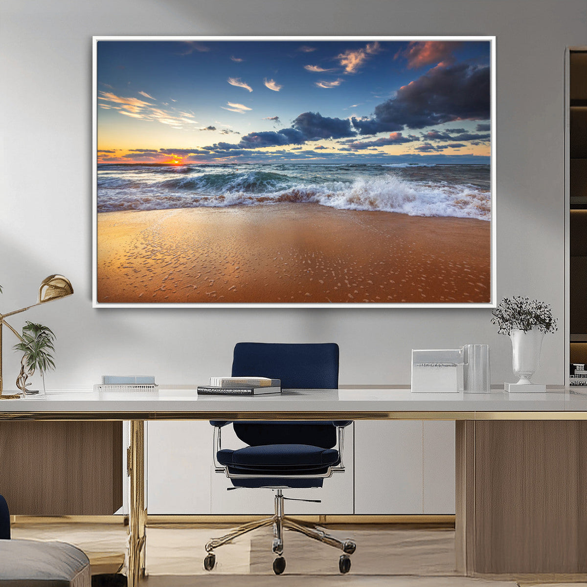 Beach Canvas Wall Art - Coastal Seascape Print for Living