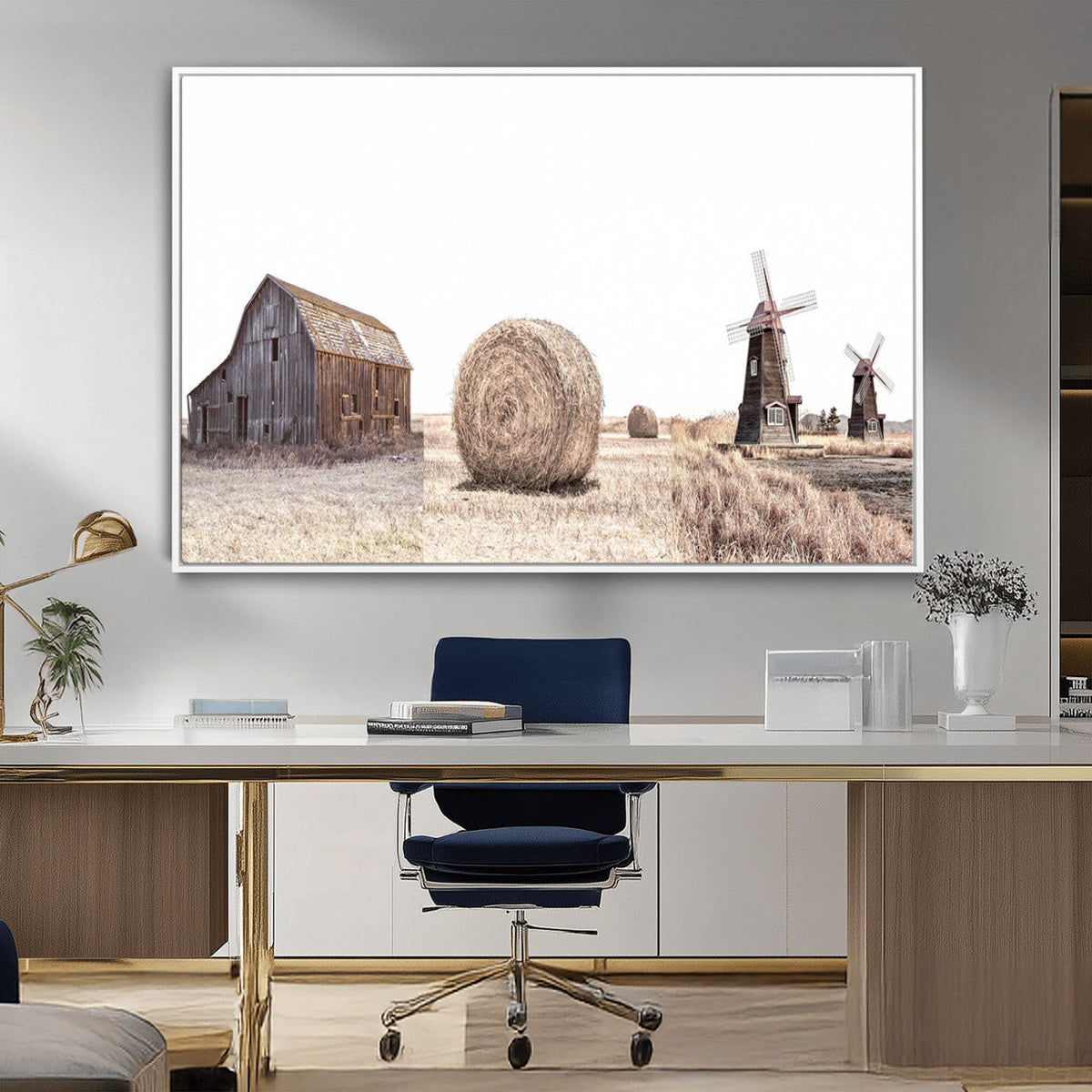 Farm Prints Set, Set of 3 Farmhouse Wall Art, Country House