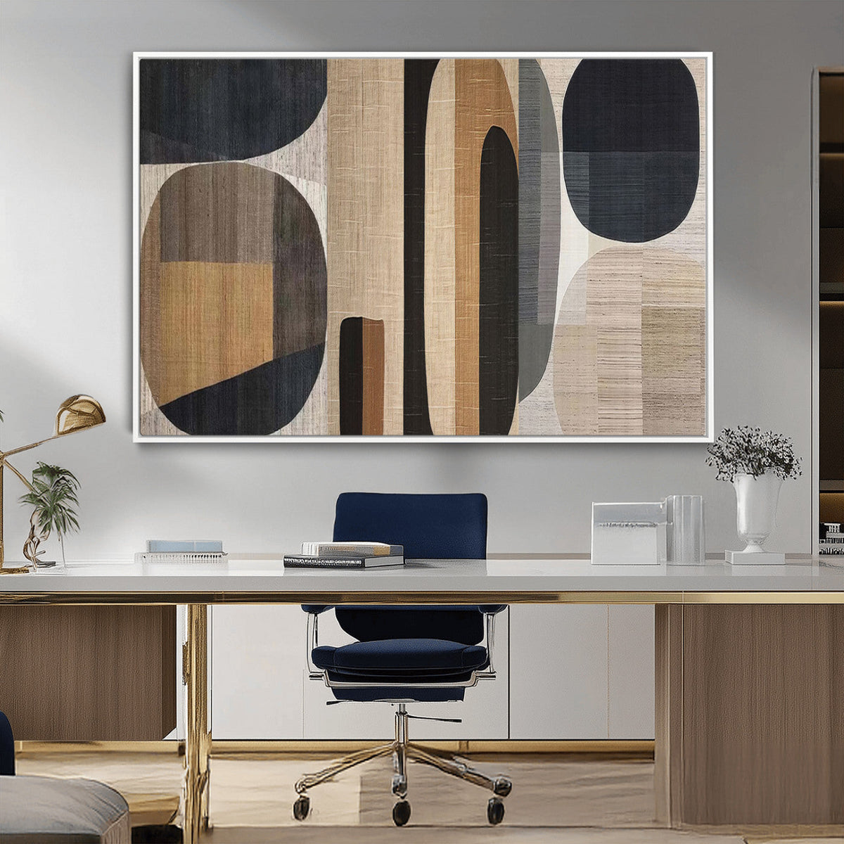 Wabi Sabi Canvas Print - Geometric Abstract Wall Art Canvas