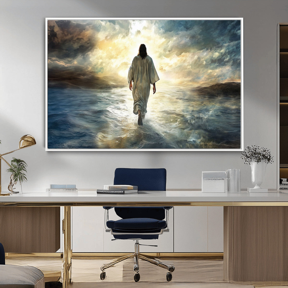 Jesus Walking on Water Wall Art | Canvas Print | Ready to