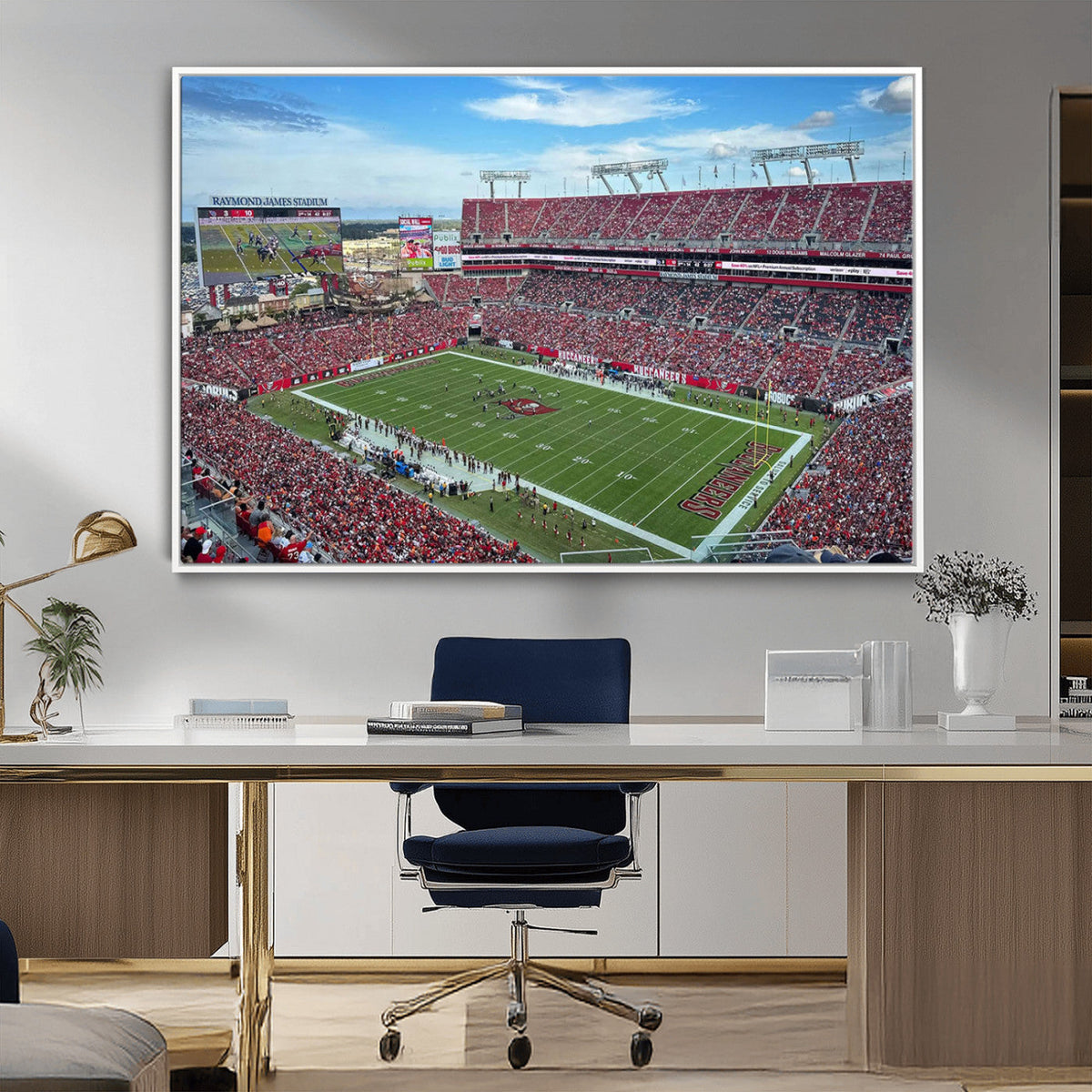 Florida Tampa Raymond James Stadium Wall Art Canvas Print -