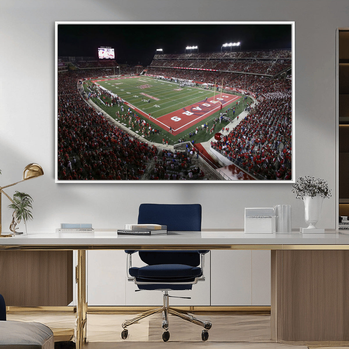 Houston Cougars Football Team Print - Houston TDECU Stadium