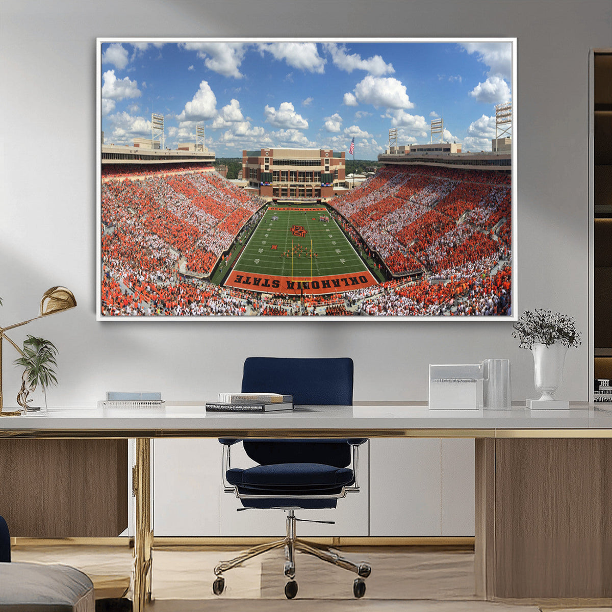 Oklahoma State Cowboys Football Team Print - Stillwater