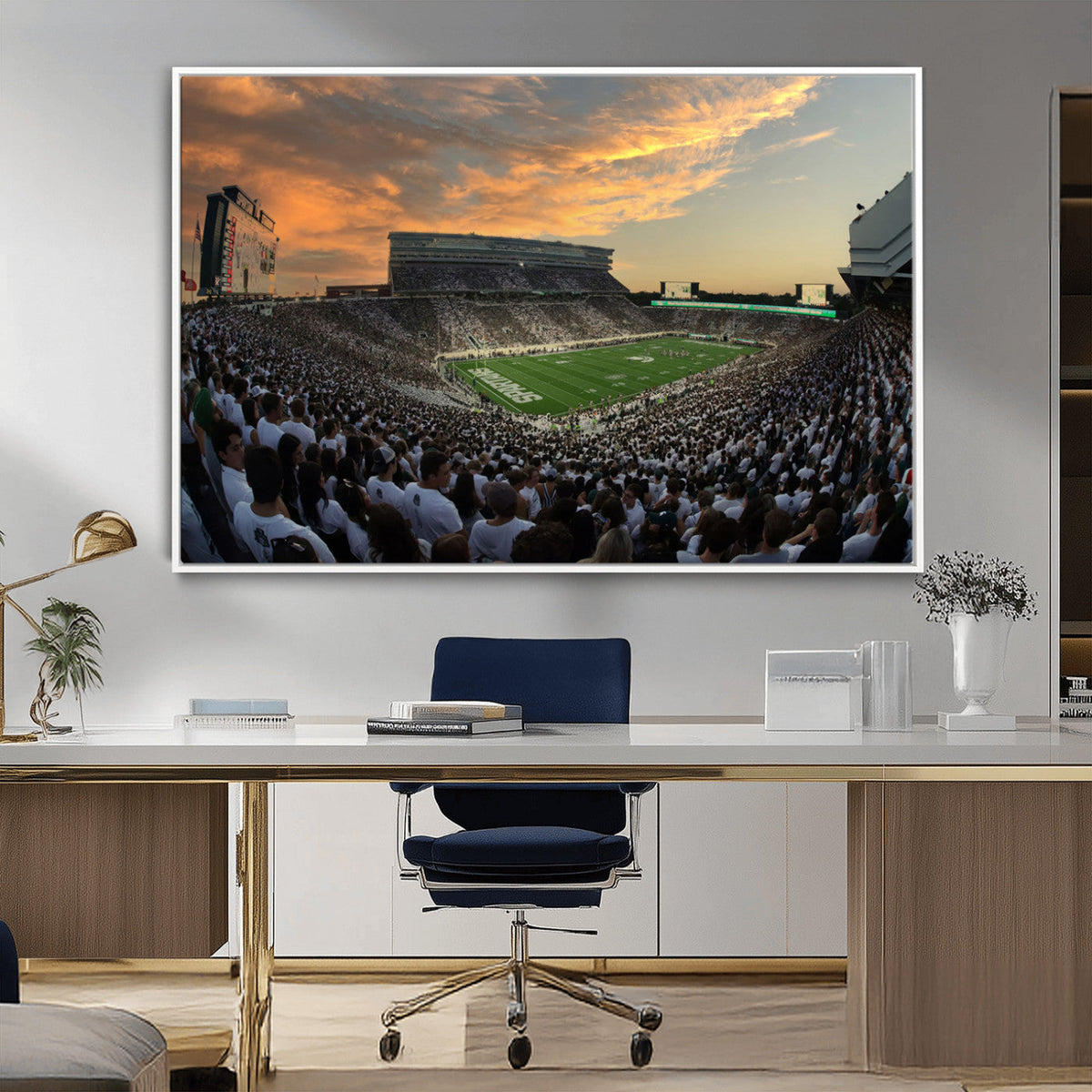 Michigan State Spartans Football Team Print - East Lansing